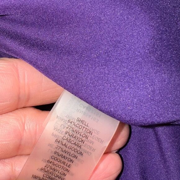 Vince Camuto Deep Purple Lace Midi Dress - Picture 6 of 8